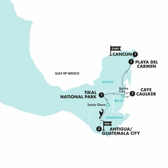 tourhub | Contiki | Caribbean Encounter (From Mar 2023) | Tour Map