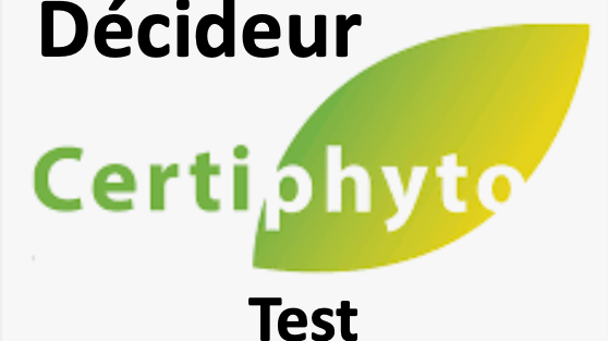 Représentation de la formation : Formation CERTIPHYTO - Certificat individuel professionnel Produits Phytopharmaceutiques (Certiphyto) - Décideur en Entreprise Soumis à Agrément (DESA) - Renouvellement - Test