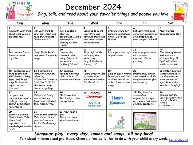 December Family Calendar