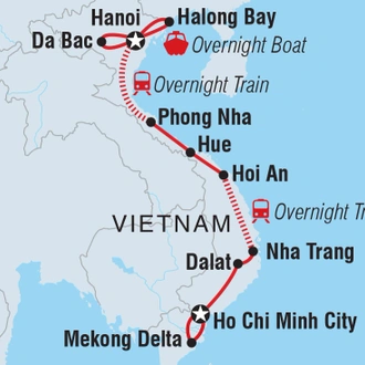 tourhub | Intrepid Travel | Best of Vietnam | Tour Map