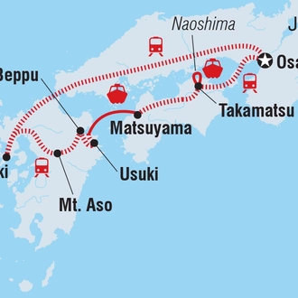 tourhub | Intrepid Travel | Southern Japan Experience | Tour Map