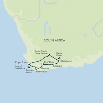 tourhub | Exodus Adventure Travels | South Africa: Family Cape Adventure | Tour Map