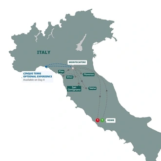 tourhub | Trafalgar | Rome and Tuscan Highlights | Tour Map