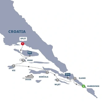 tourhub | Trafalgar | Pearls of the Adriatic North Lower | Tour Map