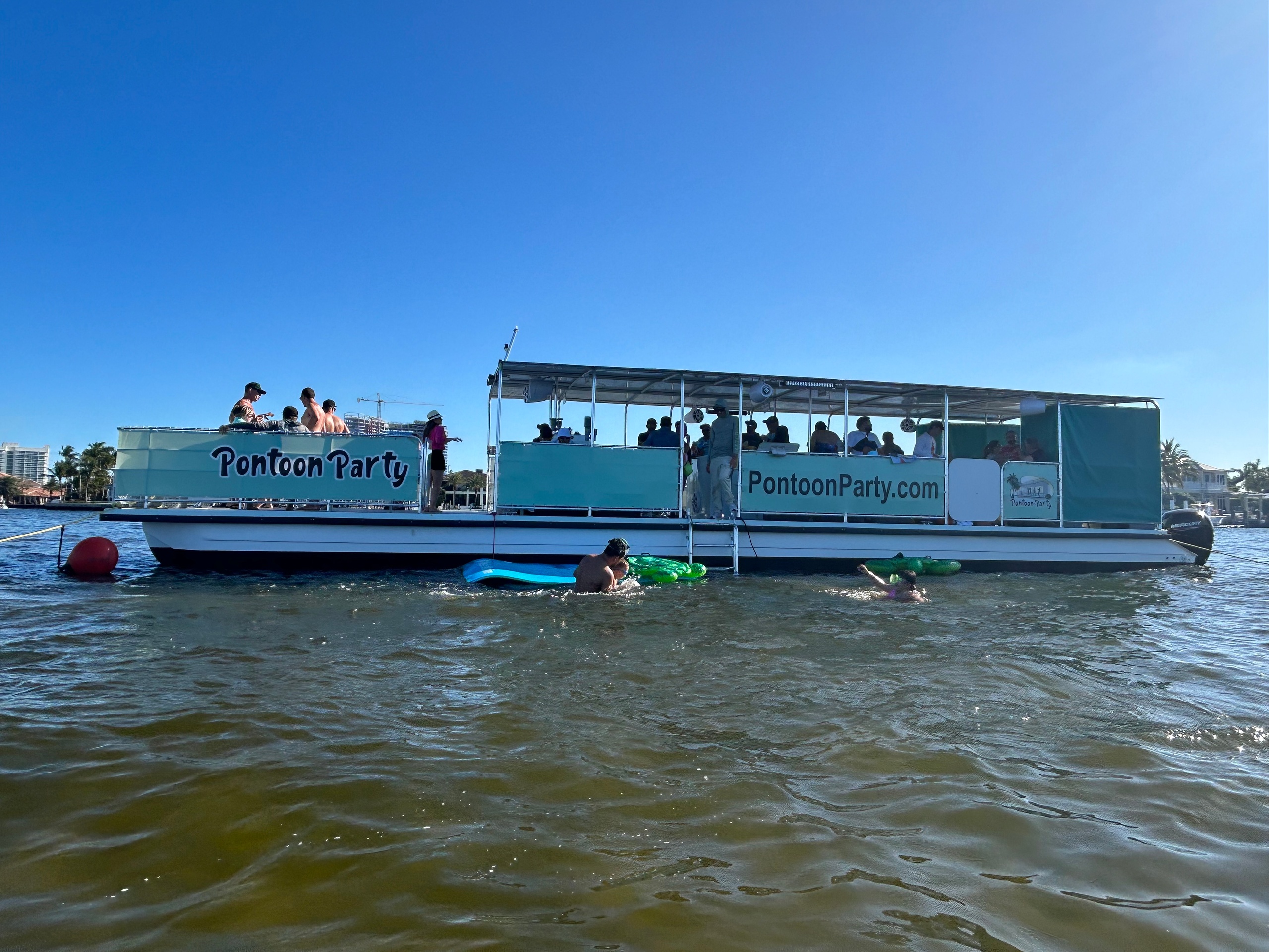 Sun, Fun & Music: 53' Pontoon Party Private Charter (Up to 49 Guests) image 4