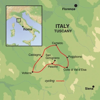 tourhub | Exodus | Classic Chianti Cycling | Tour Map