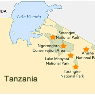 tourhub | Widerange African Safaris | 6 Days Tanzania Private Luxury Safari Package | Tour Map