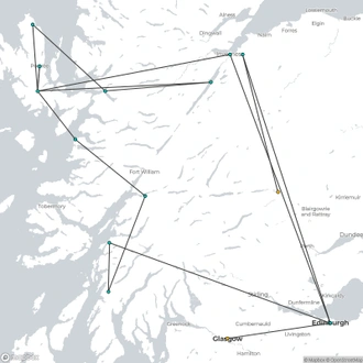 tourhub | Highland Experience Tours | Highland Experience's Scottish Choice | Tour Map