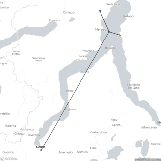 tourhub | Walkers' Britain | Lake Como Rambling | Tour Map