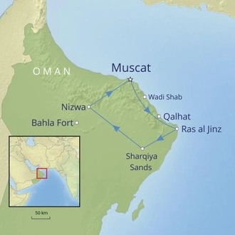 tourhub | Cox & Kings | Oman: An Arabian Odyssey | Tour Map