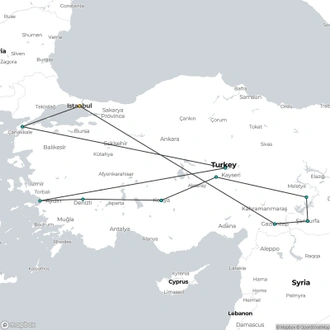 tourhub | Encounters Travel | Crossroads of Turkey | Tour Map