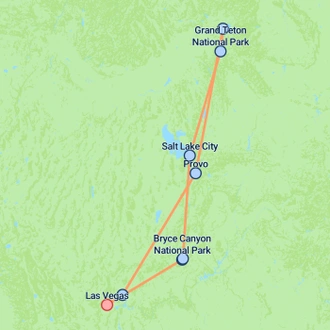 tourhub | On The Go Tours | Yellowstone Camping Adventure - 7 days | Tour Map