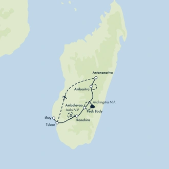 tourhub | Exodus | Trekking in Madagascar | Tour Map