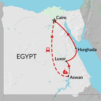 tourhub | Encounters Travel | Discover Egypt tour | Tour Map