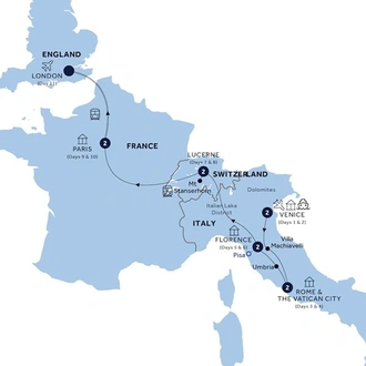 tourhub | Insight Vacations | European Dream - End London, Classic Group | Tour Map