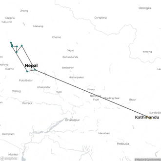 tourhub | Sherpa Expedition Teams | Khopra Ridge Trek | Tour Map