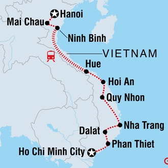 tourhub | Intrepid Travel | Cycle Vietnam | Tour Map