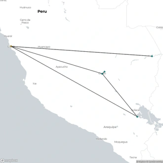 tourhub | Today Voyages | EN Xplore Peru+ Rainforest Extension 5d/4n | Tour Map