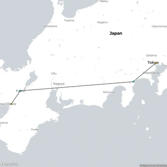 tourhub | Today Voyages | Dive deep into Japan in 3* | Tour Map