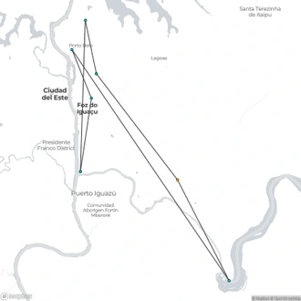 tourhub | Neumann Operadora de Receptivo | Airport IGU Round Trip & 2 Days Sightseeing in Iguassu | Tour Map