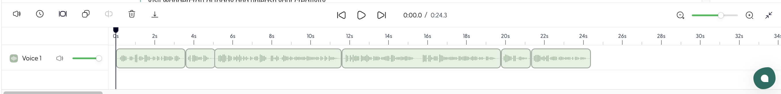 Add pauses in speech and silence periods between audio clips