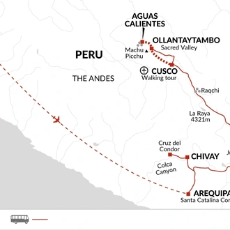 tourhub | Explore! | Upgraded - Discover Peru | Tour Map