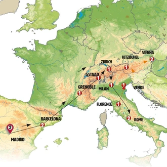 tourhub | Europamundo | A Fantastic Route | Tour Map