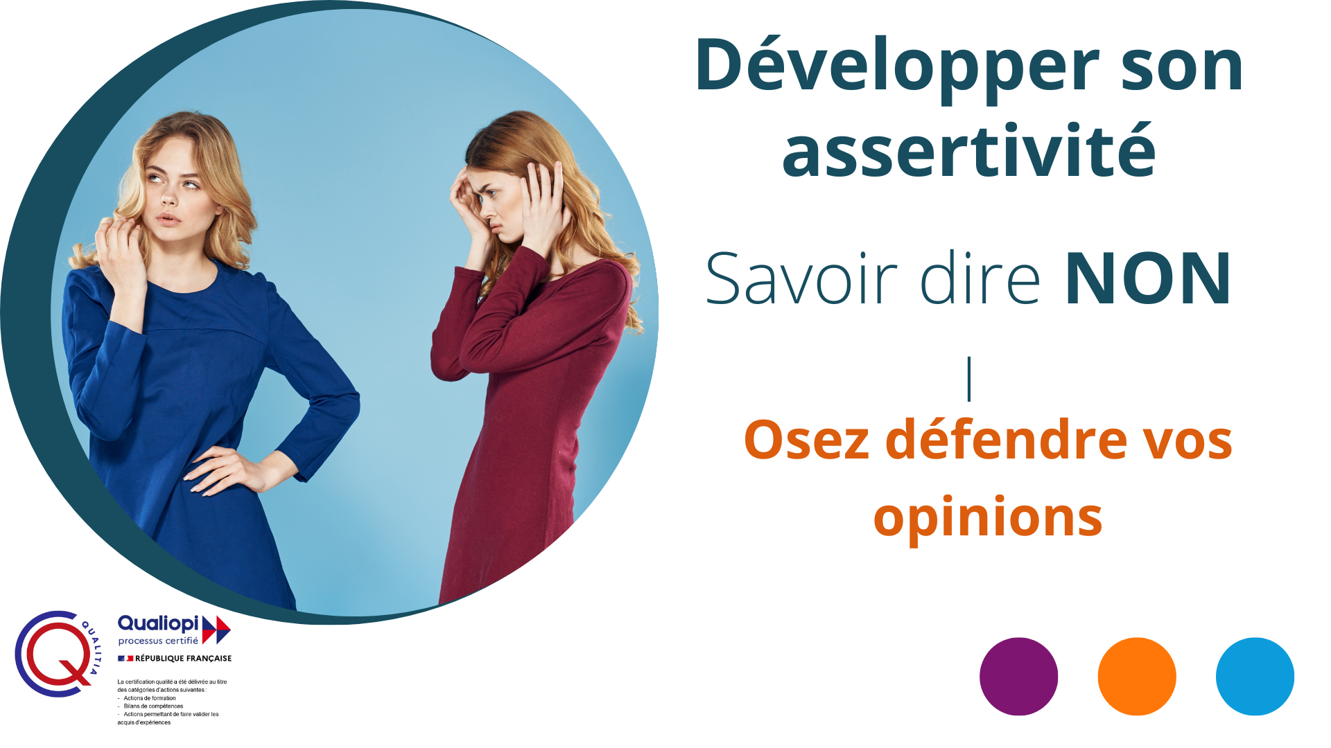 Représentation de la formation : Développer son assertivité / savoir dire "non"