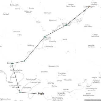 tourhub | CroisiEurope Cruises | The Oise Valley (port-to-port cruise) | Tour Map