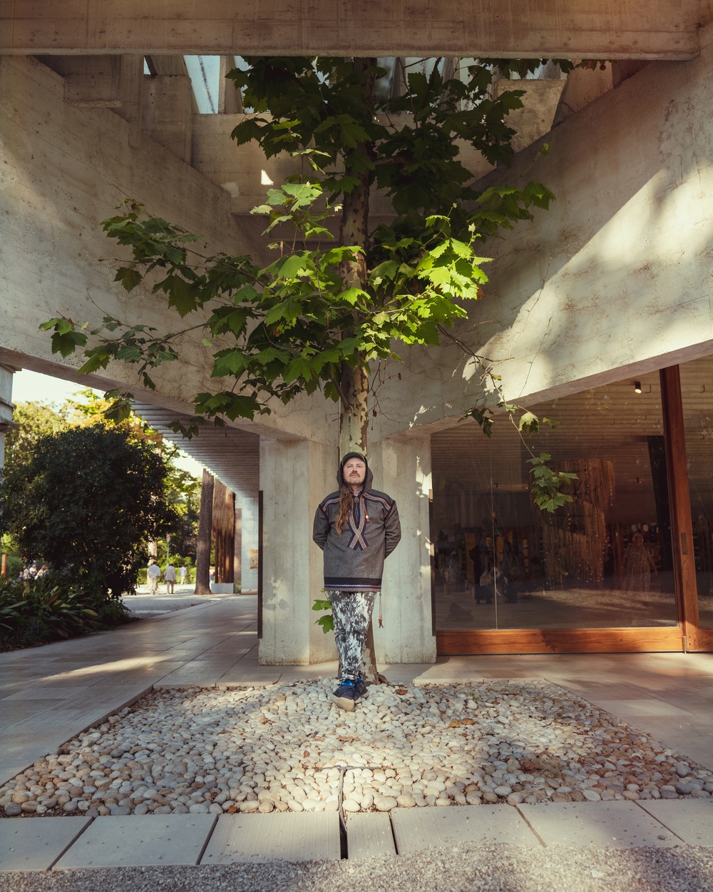 Joar Nango at the Nordic Countries Pavilion, Venice, 2022. Photo: Knut Åserud.