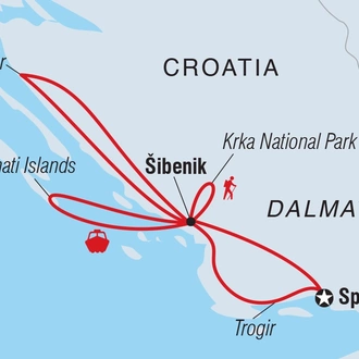 tourhub | Intrepid Travel | Croatia: Sibenik & the Kornati Islands | Tour Map