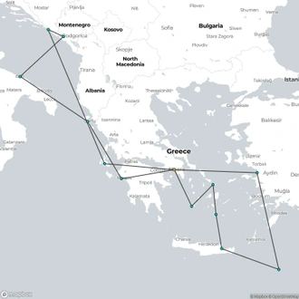 tourhub | Celestyal Cruises | Mediterranean Icons(East to West) | Tour Map