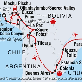 tourhub | Intrepid Travel | Best of South America | Tour Map