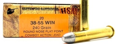 38-55 WINCHESTER 240GR ROUND NOSE FLAT POINT 20/BOX | Get Loaded PA ...