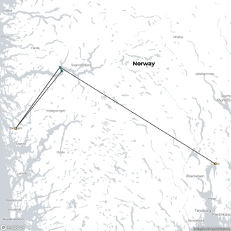 tourhub | Today Voyages | Magic Of The Fjords - Escorted Tour | Tour Map