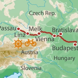 tourhub | UTracks | Danube Explorer to Budapest | Tour Map