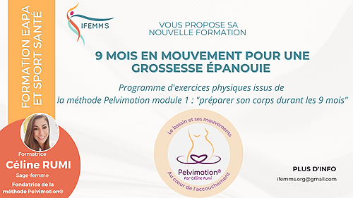 Représentation de la formation : 9 mois en mouvement pour une grossesse épanouie . Formation EAPA et Sport santé 