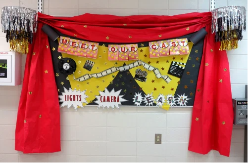 lights camera action bulletin board ideas