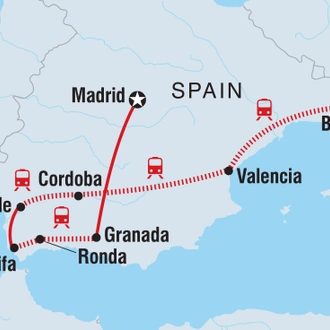 tourhub | Intrepid Travel | Best of Spain | Tour Map