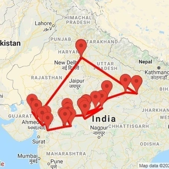tourhub | Agora Voyages | Classical India & Rajasthan | Tour Map