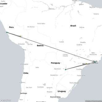 tourhub | Today Voyages | From the Atlantic to the Pacific (Multi country) | Tour Map