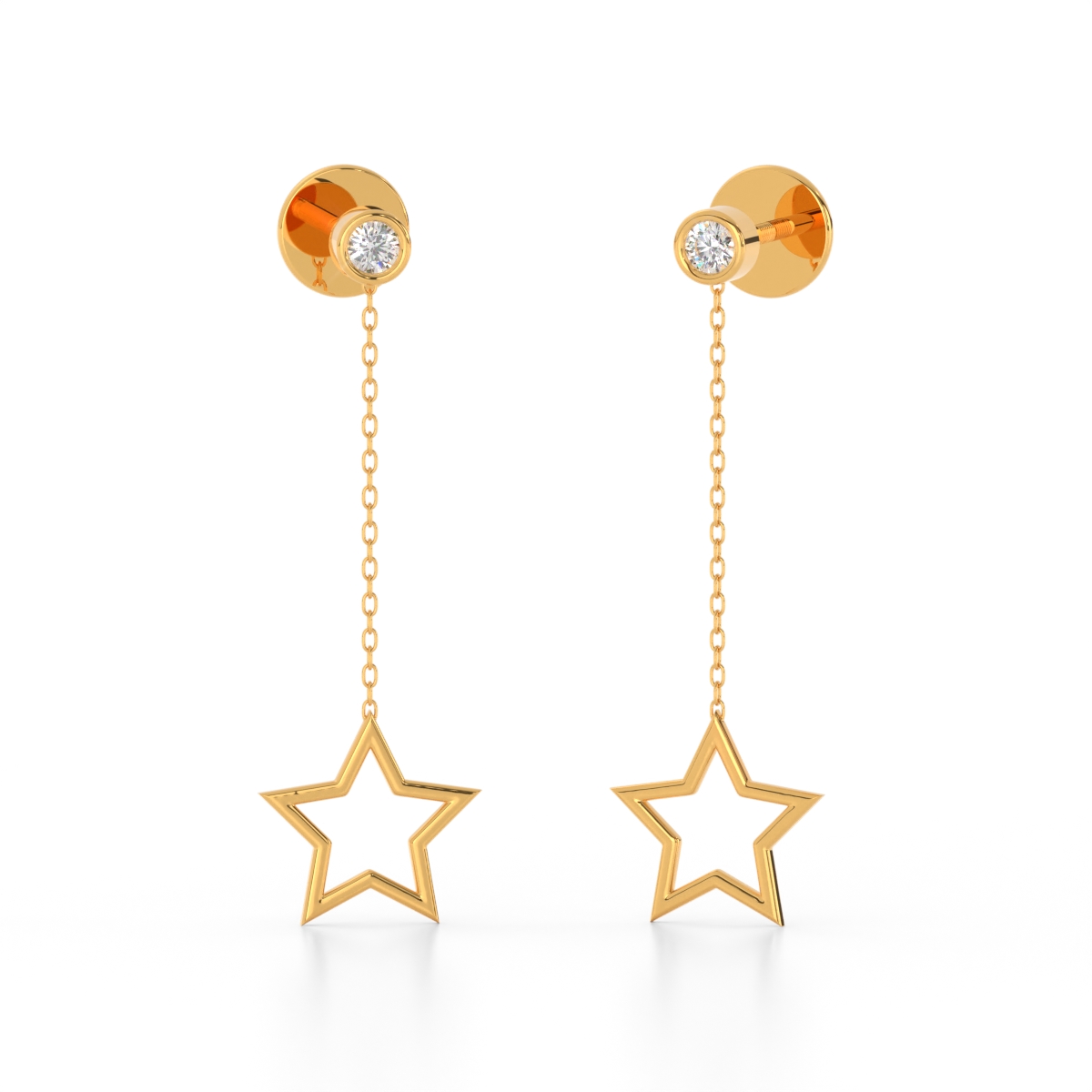 Stylish Sui Dhaga Earrings for Diwali || Star Gold  Diamond Sui  Dhaga Earrings ||