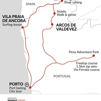 tourhub | Explore! | Family Active Portugal | Tour Map