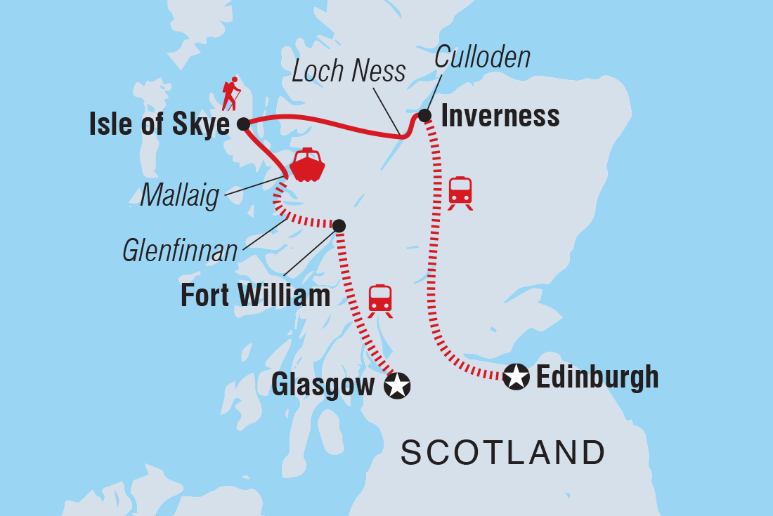 tourhub | Intrepid Travel | Highlights of Scotland | Tour Map