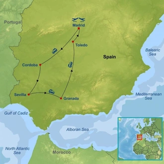 tourhub | Indus Travels | Essential Spain | Tour Map