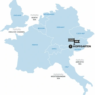 tourhub | Contiki | Austria Ski Only | Meet Us There | 1 week | Tour Map