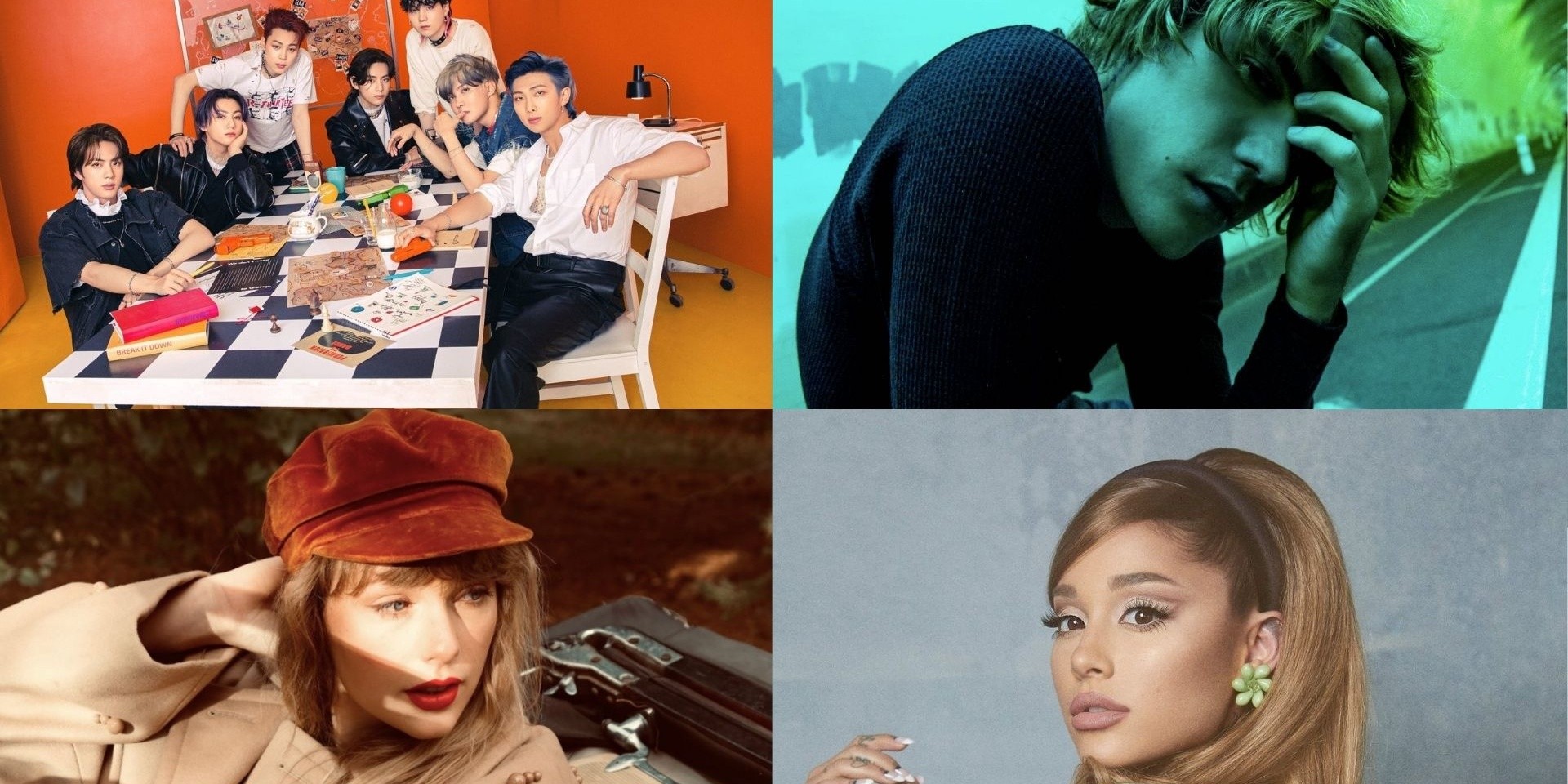 BTS, Justin Bieber, Taylor Swift, Ariana Grande, and more top Spotify Wrapped Malaysia 2021