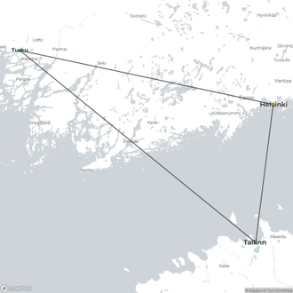 tourhub | Nordic Unique Travels | 5-Day in Finland and Estonia in Summer Time | Tour Map