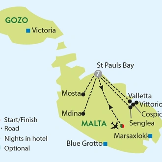 tourhub | Travelsphere | Discover Malta | Tour Map