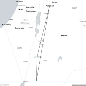 tourhub | Consolidated Tour Operators | Lo mejor de Jordania desde Israel Español (J3) | Tour Map